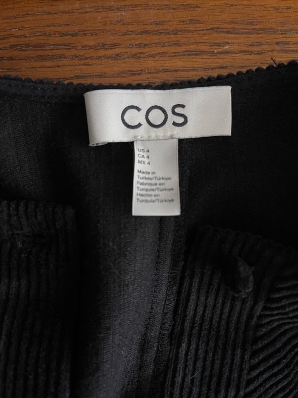COS Black Corduroy Button-Front Dress - Picture 4 of 6